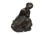 Libero Andreotti, Woman on the sack (or woman resting), bronze sculpture