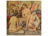 Arrigo Dreoni, Bathers 1950, oil on canvas