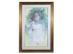 Nymph by Renzo Vespignani, mixed media on paper, offered Nov 2025