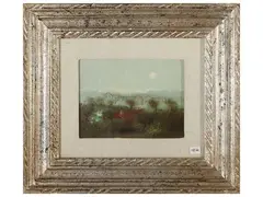 Manlio Bacosi, Verso la sera 1972, oil on canvas