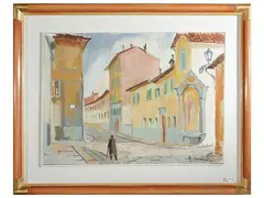 Via delle Casine by Rodolfo Marma, oil on canvas, offered Nov 2025