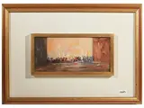 Norberto Martini, Processione, Oil on tablet