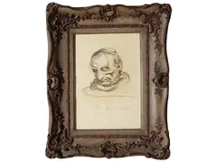 Pietro Annigoni, Portrait of cardinal, Mixed media on paper