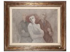 Remo Squillantini, Personages, oil on canvas