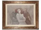 Remo Squillantini, Personages, oil on canvas