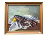 Angiolo Volpe, Nature in silence the wolf, oil on canvas