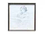 Pietro Annigoni, Portrait of a little girl 1950, pencil on paper