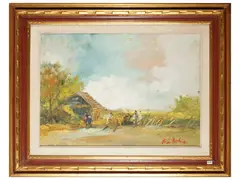 Women to the river by Norberto Martini, oil on canvas, offered Nov 2025