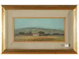 Giovanni Freducci, Landscape with a view of a house, oil on panel