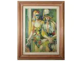 Emanuele Cappello, Masks, oil on canvas