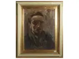 Ugo Capocchini, Selfportrait, Cardboard oil
