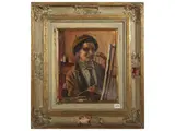 Alberto Caligiani, Selfportrait, oil on canvas