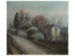 Silvio Pucci, Landscape, oil on canvas