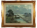 Renato Natali, Calambrone, oil on canvas
