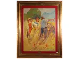 Carlo Domenici, Harvest, Oil on masonite
