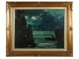 Renato Natali, Night, Oil on panel