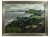 Karl Heinz Rottger, Landscape, oil on table