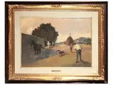 Carlo Domenici, Maremma, Oil on tablet