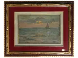 Carlo Passigli, Seascape, Oil on panel
