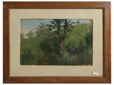 Pietro Senno, Landscape, Oil on canvas fragment