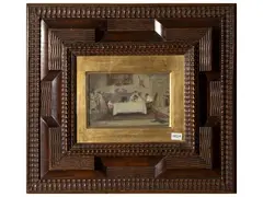 Amos Cassioli, Scene, oil on panel
