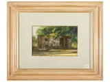 Silvestro Pistolesi, Cottage, Oil on tealated cardboard