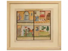Compositions with characters and animals by Giuliana Corsini, made with mixed media, offered Nov 2025