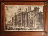 Veduta della facciata della Basilica di Santa Croce in Gerusalemme by Giovanni Battista Piranesi, etching, offered Nov 2025