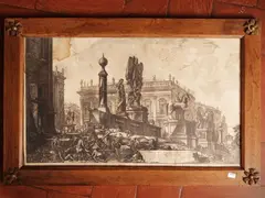 Veduta del Campidoglio di fianco by Francesco Piranesi, etching, offered Nov 2025