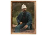 Matilde Luchini, Male portrait, oil on canvas