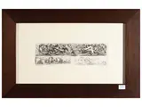 Stefano della Bella, Hunting scenes taken from Ornamenti di fregi e fogliami, 1645 about, Three etching on the only table