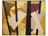 Disco rosso XI 1974 by Osvaldo Medici Del Vascello, oil on canvas, offered Nov 2025