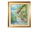 Totò Amico, Landscapes, two oil paintings on canvas