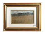 Eugenio Cecconi, Wheat field, Oil on panel