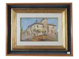 Eugenio Cecconi, Country farmhouse, Oil on panel