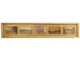 Eugenio Cecconi, Five sketches, Campaign landscape - Landscape with pine trees - Chariot with barrels - Sea landscape - Glimpse with farmyard
