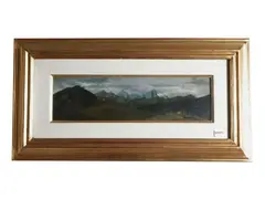 The Apuan Alps, 1870 by Eugenio Cecconi, Oil on panel, offered Oct 2025