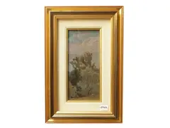 Glimpse with trees by Eugenio Cecconi, Oil on panel, offered Oct 2025