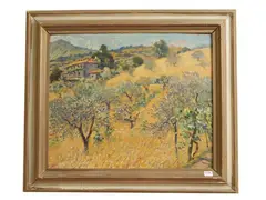 Galileo Chini, View of Merlaia 1944, Oil on panel