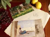 Eugenio Cecconi, Hunting dog - Orientalist glimpse with character - Park glimpse, Three sketches