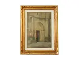 Riccardo Viriglio, Ancient portal, Oil on panel