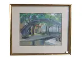 Mercédès Ducomet-Hirlemann, Canal St. Martin - Paris, Oil on panel
