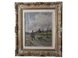 Ivan Karpov, Hunting scene, oil on canvas