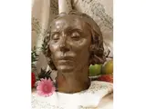 Angelo Montegani, Female face, bronze