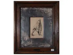 Jacques Callot, The Beggars: The beggar on crutches, wearing a hat, posthumous