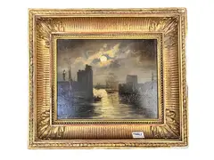 La Sortie du Port La Rochelle by Gerarda Hermina Marius-Eraud, Oil on tablet, offered Sep 2025