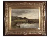 Downard Birch, Landscape lake 1888, oil on canvas