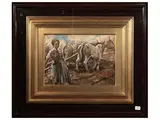 Cesare Ciani, Peasant, Cardboard oil
