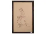 Woman with little girl by Renato Natali, Mixed media on paper, offered Sep 2025