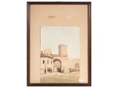 Fabio Borbottoni, Fortezza's glimpse, Watercolor on paper
